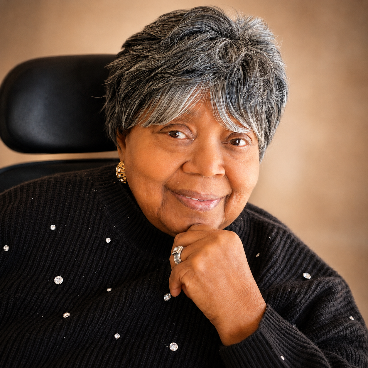 Portrait of Princetta Rudd Newman, historian and founder of Black Wall Street Tours